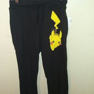 Pokemon Pikachu sweatpants size small black